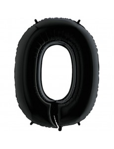 Balão Número 0 Preto